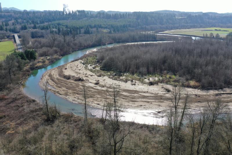 Click on right facing triangle above to advance through 2/27/2020 WDFW Lower Satsop drone flight picture library.