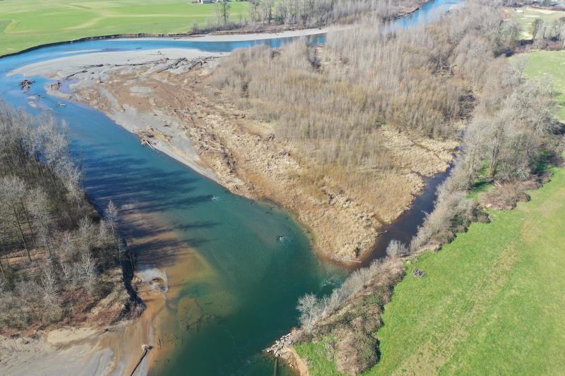 Click on right facing triangle above to advance through 2/27/2020 WDFW Lower Satsop drone flight picture library.